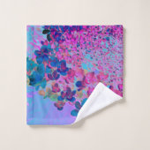 Elegant Dark Blue en Magenta Limelight Hydrangea Bad Handdoek (Wasdoekje)