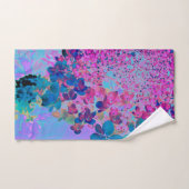 Elegant Dark Blue en Magenta Limelight Hydrangea Bad Handdoek (Handdoek)