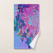 Elegant Dark Blue en Magenta Limelight Hydrangea Bad Handdoek (Handdoek)