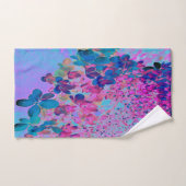 Elegant Dark Blue en Magenta Limelight Hydrangea Bad Handdoek (Handdoek)