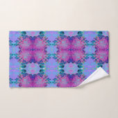 Elegant Dark Blue en Magenta Limelight Hydrangea Bad Handdoek (Handdoek)