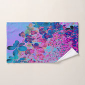 Elegant Dark Blue en Magenta Limelight Hydrangea Bad Handdoek (Handdoek)