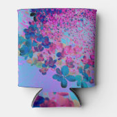 Elegant Dark Blue en Magenta Limelight Hydrangea Blikjeskoeler (Voorkant)