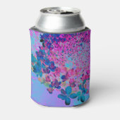 Elegant Dark Blue en Magenta Limelight Hydrangea Blikjeskoeler (Blikje Achterkant)