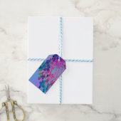 Elegant Dark Blue en Magenta Limelight Hydrangea Cadeaulabel (Met Touw)