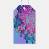 Elegant Dark Blue en Magenta Limelight Hydrangea Cadeaulabel (Achterkant)