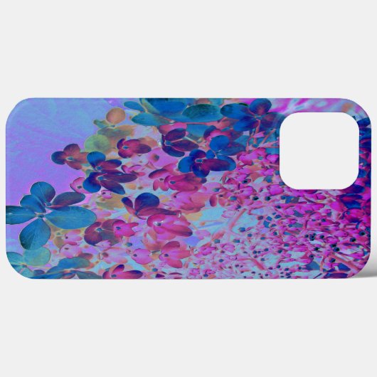Elegant Dark Blue en Magenta Limelight Hydrangea Case-Mate iPhone Case (Achterkant (horizontaal))