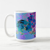 Elegant Dark Blue en Magenta Limelight Hydrangea Koffiemok (Links)