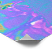 Elegant Dark Blue en Magenta Limelight Hydrangea Poster (Hoek)