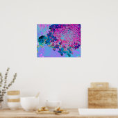 Elegant Dark Blue en Magenta Limelight Hydrangea Poster (Keuken)