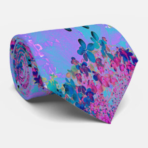 Elegant Dark Blue en Magenta Limelight Hydrangea Stropdas