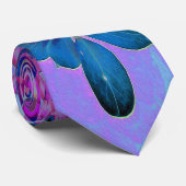 Elegant Dark Blue en Magenta Limelight Hydrangea Stropdas (Opgerold)