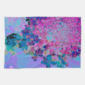 Elegant Dark Blue en Magenta Limelight Hydrangea Theedoek (Horizontaal)