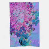 Elegant Dark Blue en Magenta Limelight Hydrangea Theedoek (Verticaal)