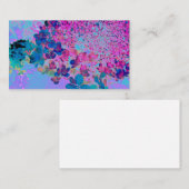 Elegant Dark Blue en Magenta Limelight Hydrangea Visitekaartje (Voorkant / Achterkant)