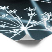 Elegant Dark Blue Floral Abstract Poster (Hoek)