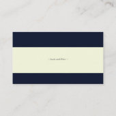 Elegant Dark Blue floral Weddennkaart Informatiekaartje (Achterkant)