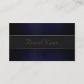 Elegant Dark Blue Grey Snake Pattern met Monogram Visitekaartje (Voorkant)