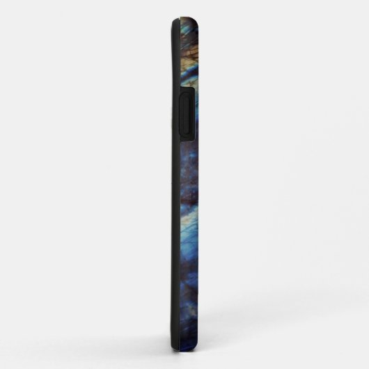 Elegant Dark Blue Labradorite Monogram Case-Mate iPhone Case (Achterkant/rechts)