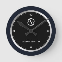 Elegant Dark Blue Lijst Zodiab Sign Name Custom