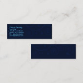 Elegant Dark Blue Mini Visitekaartje (Voorkant / Achterkant)