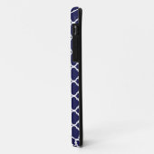 Elegant Dark Blue Moroccan Quatrefoil gepersonalis Case-Mate iPhone Case (Achterkant/links)