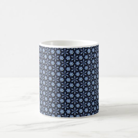Elegant Dark Blue  Pattern Koffiemok (Center)