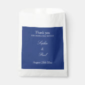 Elegant Dark Blue Weddenschap Hartelijk dank voor  Bedankzakje (Voorkant)