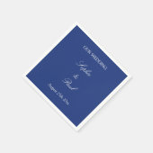 Elegant Dark Blue Wedding Napkins Servet (Hoek)