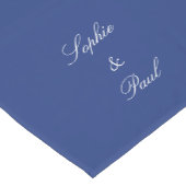 Elegant Dark Blue Wedding Table Runner Korte Tafelloper (Hoek)