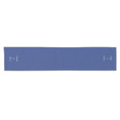 Elegant Dark Blue Wedding Table Runner Korte Tafelloper (Horizontaal)