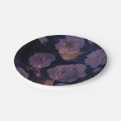 Elegant Dark Boho Floral Paars Botanical Wedding Papieren Bordje (Gekanteld)