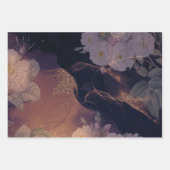 Elegant Dark Boho Floral Paars Fantasy Botanical Inpakpapier Vel (Voorkant 2)