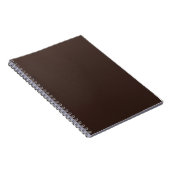 Elegant Dark Brown Leather Texture Writing Notitieboek (Rechterzijde)