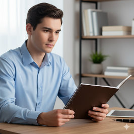 Elegant Dark Brown Leather Texture Writing Notitieboek