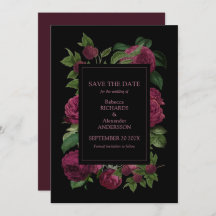 Elegant Dark Burgundy Floral Wedding