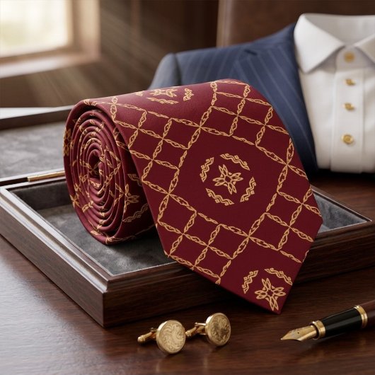 Elegant Dark Burgundy Wedding Tie, Modern Stropdas