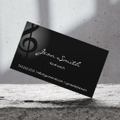 Elegant Dark Clef Vocal Coach Visitekaartje