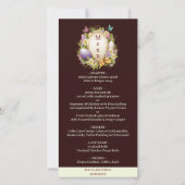 Elegant Dark crimson Easter Forest Wedding Menu (Voorkant)