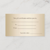 Elegant Dark Damask Beauty Salon Gift Certificates Kortingskaartje (Achterkant)