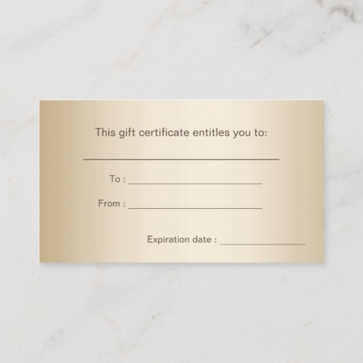 Elegant Dark Damask Beauty Salon Gift Certificates Kortingskaartje (Achterkant)