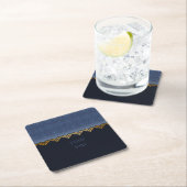 Elegant Dark Damask Patroon personaliseren Kartonnen Onderzetters (Insitu)