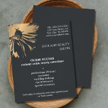 Elegant Dark Faux Gold Floral Beauty Makeup Flyer<br><div class="desc">Elegant flyer sjabloon design voor schoonheidsprofessionals (make-up,  cosmetologie,  schoonheidsadviseur). Eenvoudig elegant bloemontwerp met kunstmatig gouden bloem. Neem contact met ons op als je hulp nodig hebt om dit product aan te passen.</div>