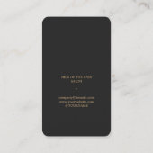 Elegant Dark Faux Gold Scissors Comb Haarstylist Visitekaartje (Achterkant)