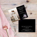Elegant Dark Floral Black Burgundy Save the Date<br><div class="desc">Elementen: waterverf bloemelementen, rozen, andere bloemen, groen, veren, rijke donkere tinten. Contemedhedendaagse serif lettertypen met scriptaccenten Kleuren: zwart, Bourgogne, roze, wazig, duw, bruin, bruin, ecru, lavender, paars, pruimen, stoffig blauw, groen. Thema's: modern, donker, elegant, humeurig, floreel, botanisch, tuin, winter, hedendaags, duw, verfijnd. Collectie: Elegant Dark Floral Cascade Black Burgundy Wedding...</div>