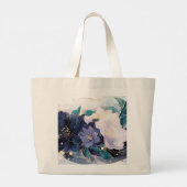 Elegant Dark Floral Grote Tote Bag (Achterkant)