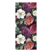 Elegant Dark Floral Logo | Prijsstelling Reclamekaart (Achterkant)