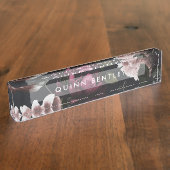 Elegant Dark Floral Naambordje (Zijkant)