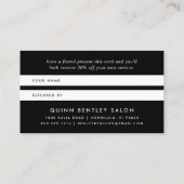 Elegant Dark Floral op zwart Aanbevelingskaartje (Achterkant)