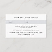 Elegant Dark Floral op zwart Afsprakenkaartje (Achterkant)